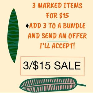 💥3 for $15 SALE💥